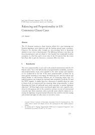 Pdf Balancing And Proportionality In Us Commerce Clause Cases