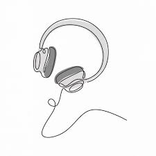 Shot in studio over white. Illustration Vector Entertainment Headphones Accessory Sketch Headphone Headset Audio Isolated Line Object Line Drawing Headphones Drawing Vector Illustration