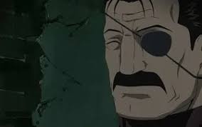 Download King Bradley fiercely standing with swords Wallpaper