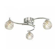 Check spelling or type a new query. 3 Light Semi Flush Ceiling Light Chrome Twisted Open Glass Uk