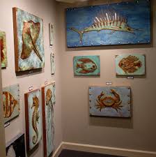 Sailfish Textured Original Art Steampunk Painting Rust and Patina Large  Ocean Artwork