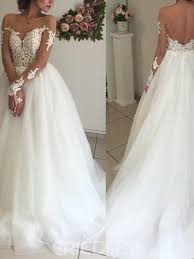 Ericdress Long Sleeves Appliques Plus Size Wedding Dress 2019