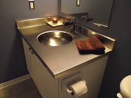 stainless steel vanity countertop by