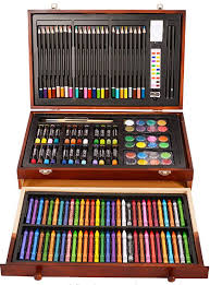 Milo 142 Pc Complete Coloring Art Supply Wood Box Set Kit Arts And Crafts Supplies Colored Pencils Arts And Crafts For Kids
