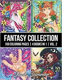 Anime lovers we got you covered. Amazon Com Fantasy Collection Volume 2 An Adult Coloring Book With 100 Incredible Coloring Pages Of Unicorns Fairies Mermaids Witches And More 9781796223460 Summer Jade Books