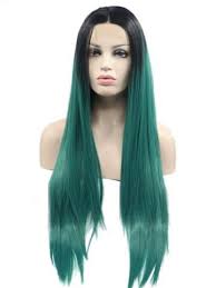 Black And Green Wig Long Black Root To Dark Green Ombre Straight Synthetic Lace Front Wig Green Wig Lace Front Wigs Green Hair