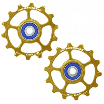 CeramicSpeed Pulley Wheels - 1x12-speed | Coated Bearings | for SRAM Eagle - gold | BIKE24