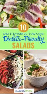 Allrecipes has more than 120 trusted diabetic main dish recipes complete with ratings, reviews and cooking tips. 10 Low Carb Diabetic Friendly Salads Salad Recipes Low Carb Diabetic Salads Easy Family Meals