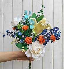 Get it as soon as tue, jun 8. Paper Flowers Bouquet First Wedding Anniversary Romantic Etsy Paper Flower Bouquet Paper Flowers Craft Paper Flowers