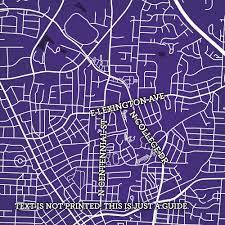 Map Of High Point University High Point University Campus Map Art - City Prints