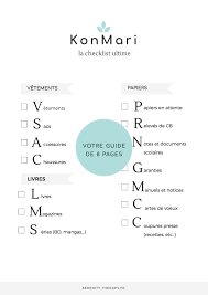 Checklist Ultime Trier Avec La Methode Konmari Serenity Therapy Methode Konmari Konmari Desencombrement
