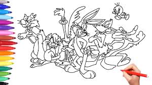 The baby bugs is the leader of this gang and stays cool in times of crisis and teaches his friends how to deal with bullies. Coloring Looney Tunes How To Color Looney Tunes Bugs Bunny Daffy Duck Tweety Sylverster Youtube