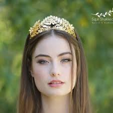 Greek Goddess Laurel Leaf Crown Gold Wedding Tiara Wedding Hair Piece Leaf  Headband Wedding Hair Accessory 5566