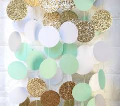 Munze Gold Hochzeit Girlande Glitter Papier Girlande Mint Girlande Hochzeit Papiergirlanden Dekoration Hochzeit