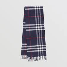 Burberry scarf 78 long merino wool and cashmere. Burberry Navy Check Scarf Shop The World S Largest Collection Of Fashion Shopstyle