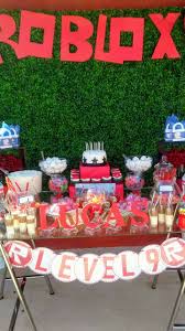Roblox Birthday Party Game Ideas Roblox Party Ideas Roblix Birthday Party Roblox Birthday Decorations Roblox Dessert 7th Birthday Party Ideas Robot Birthday Party Birthday Party Decorations
