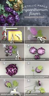 Metallic Paper Chrysanthemums Lia Griffith Paper Flowers Craft Paper Flowers Paper Flower Tutorial