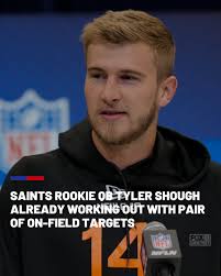 Since being drafted by the New Orleans Saints at No. 40 overall, Tyler  Shough is wasting no time getting acclimated to his new city.