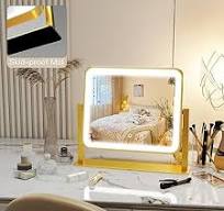 Amazon.com - ROLOVE Gold Vanity Mirror with Lights, 14"×12 ...