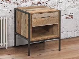 The rustic finishes are applied using a rigorous application process that provides depth of colour and emphasize the timber's natural detail. Birlea Urban Rustic 1 Drawer Small Bedside Cabinet Flat Packed