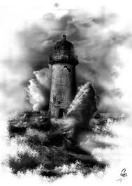 Black And White Lighthouse Tattoo Designs Photoshop Tattoo Lighthouse Blach White Waves Sea Burtscher N Lighthouse Tattoo Sleeve Tattoos Tattoo Sleeve Designs