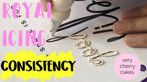 Recipe Royal Icing Consistency Very Cherry Cakes Youtube Cherry Cake Writing Icing Recipe Royal Iced Cookies