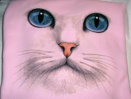 Pink "cat Face" Fleece Crew Neck Sweatshirt