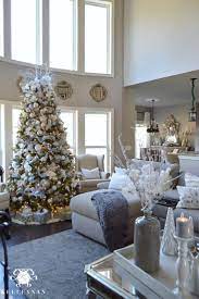 2015 Christmas Home Tour Kelley Nan Christmas Decorations Living Room Christmas Living Rooms White Christmas Decor