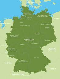 To the north of germany are the north and baltic seas, and the kingdom of denmark.to the east of germany are the countries of poland and the czech republic. Map Of Germany German States Bundeslander Maproom