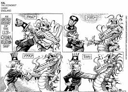 Biden came back from china and stated, a rising china is a positive development.. Cartoon Despardes Pkonweb