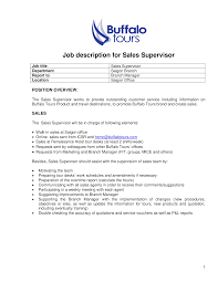 It supervisor job description template. Sales Supervisor Job Description Templates At Allbusinesstemplates Com