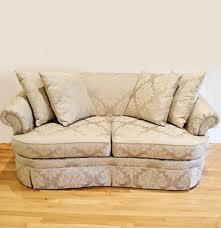 This has contributed to a drop in quality. Lot Art Ethan Allen Two Seat Sofa In Damask Upholstery