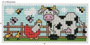 Diseno De Vaquita En Punto De Cruz Punto De Cruz Coleccion De Patrones Punto De Cruz Gra Animales Punto De Cruz Bordados En Punto Cruz Punto De Cruz Gratis