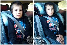 If Your Child Rides In A High Back Booster Remember To Adjust The Headrest So The Belt Guide Falls Just A Child Passenger Safety Carseat Safety Child Car Seat