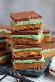 There is no condensed milk used here. Easy No Bake Mint Slice Traybake With A Biscuit Base Easy Mint Filling And A Delicious Chocolate Topping The Per Tray Bake Recipes Baking Recipes Tray Bakes