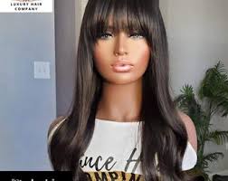 Brazilian Human Hair Custom Wig With 4x4 HD Lace Bang Closure