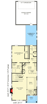 Good for duplex design, not sure about downstairs study but like upstairs nook, maybe push out study wall to garage depth & have home theatre. Narrow Lot Bungalow House Plan 68457vr Architectural Designs House Plans
