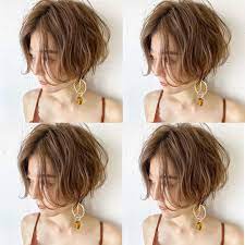 ショート ボブ パーマ ハイライト 渋谷美容師 on instagram tショート cool casual coquettishな女性に vainオリジナルパーマで作る 前下がりショートボブ 日本人の硬くて太い髪質でも外国人の様な立 パーマ ショートボブ ボブパーマ