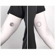 Matching Micro Moon And Sun Tattoos Tattoo Artist Jakub Nowicz Tattoos Sun Tattoo Small Sun Tattoos