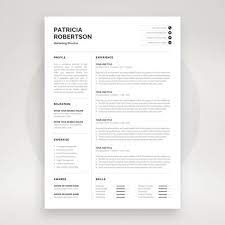 Others believe that the more data and pages in a cv, the better. Professional 1 Page Resume Template Modern One Page Cv Word Mac Pages Minimalist Design Developer Designer Marketing Patricia Resume Template One Page Resume Template Resume Design Template
