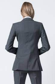 Women S Grey Plaid Blazer Shop Varteks D D