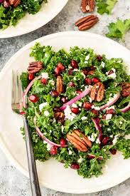 Make Ahead Kale Salad With Pomegranate And Pecans Our Favorite Winter Salad Recipe Winter Salad Recipes Winter Salad Pomegranate Recipes