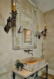 Rustic Vessel Sink Iron Vanity Bagno Shabby Chic Idee Bagno Rustico Arredamento Bagno Rustico