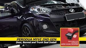 Saat itu sudah amat sore, sekitar pukul 5. Perodua Myvi Se Icon 2nd Gen Door Bonnet Trunk Seal Install Youtube