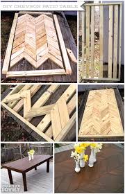 The diy dining table is a popular woodworking project because a table can be a very simple design. Diy Chevron Patio Table Easy Dining Table Full Do It Yourself Instructions Best Diy Ideas