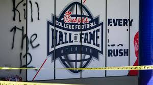 In 2014, the college football hall of fame opened in atlanta, a major hub of college football activity, a convention and tourist destination, and home of one of the nation's busiest airports. College Football Hall Of Fame Looted But No Artifacts Stolen From Museum