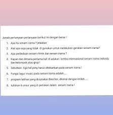 Fungsi musik dalam senam irama ialah untuk. Bantu Jawab Ya Plis Nanti Di Kasih Bintang Ya Brainly Co Id