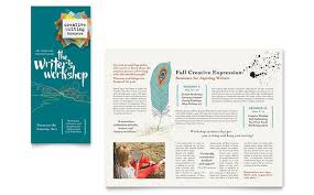 Writing Workshop Brochure Design Brochure Design Template Brochure Template Trifold Brochure Template