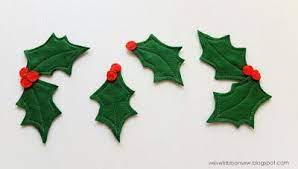Christmas Crafts 2 Holly Leaves And Berries Christmas Crafts Crafts Holly Leaf
