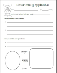 Help your first grader write his very own easter story. Easter Bunny Application Writing Activity Squarehead Teachers